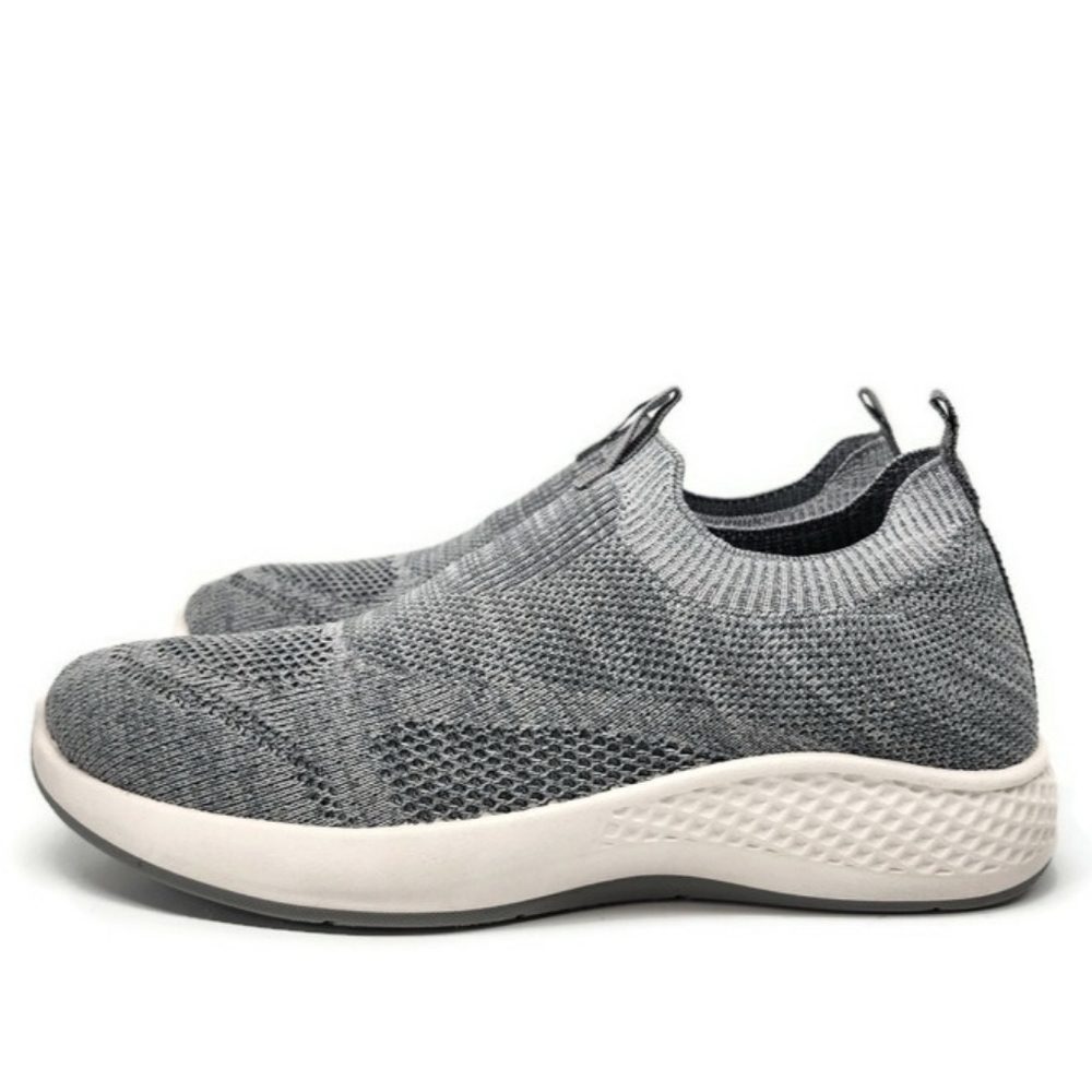 Tommy Bahama Flint Jogger Light Grey Knit Pull-On No-Lace Memory Foam Sneakers - Picture 3 of 10